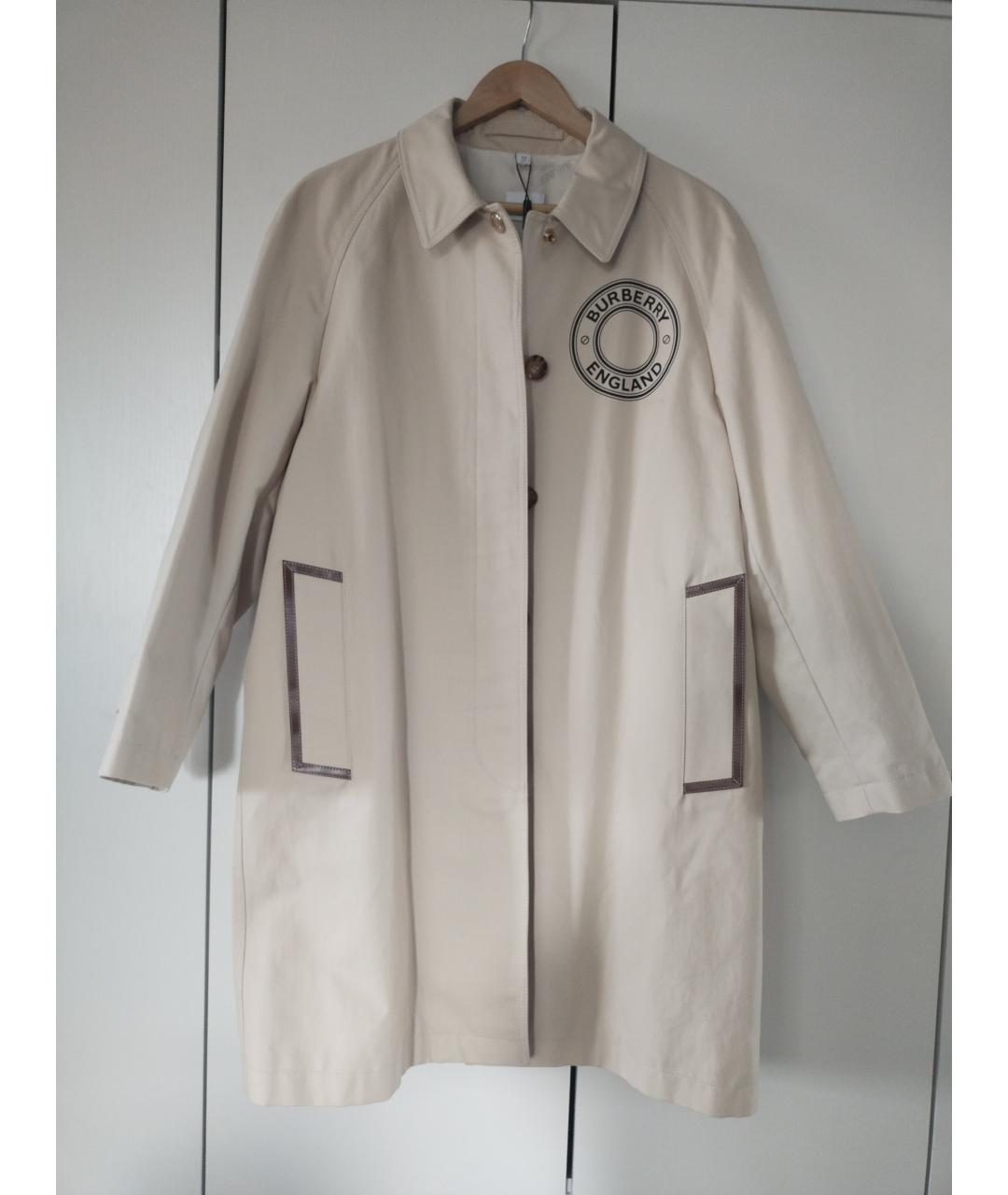 BURBERRY Бежевый хлопковый тренч/плащ, фото 5