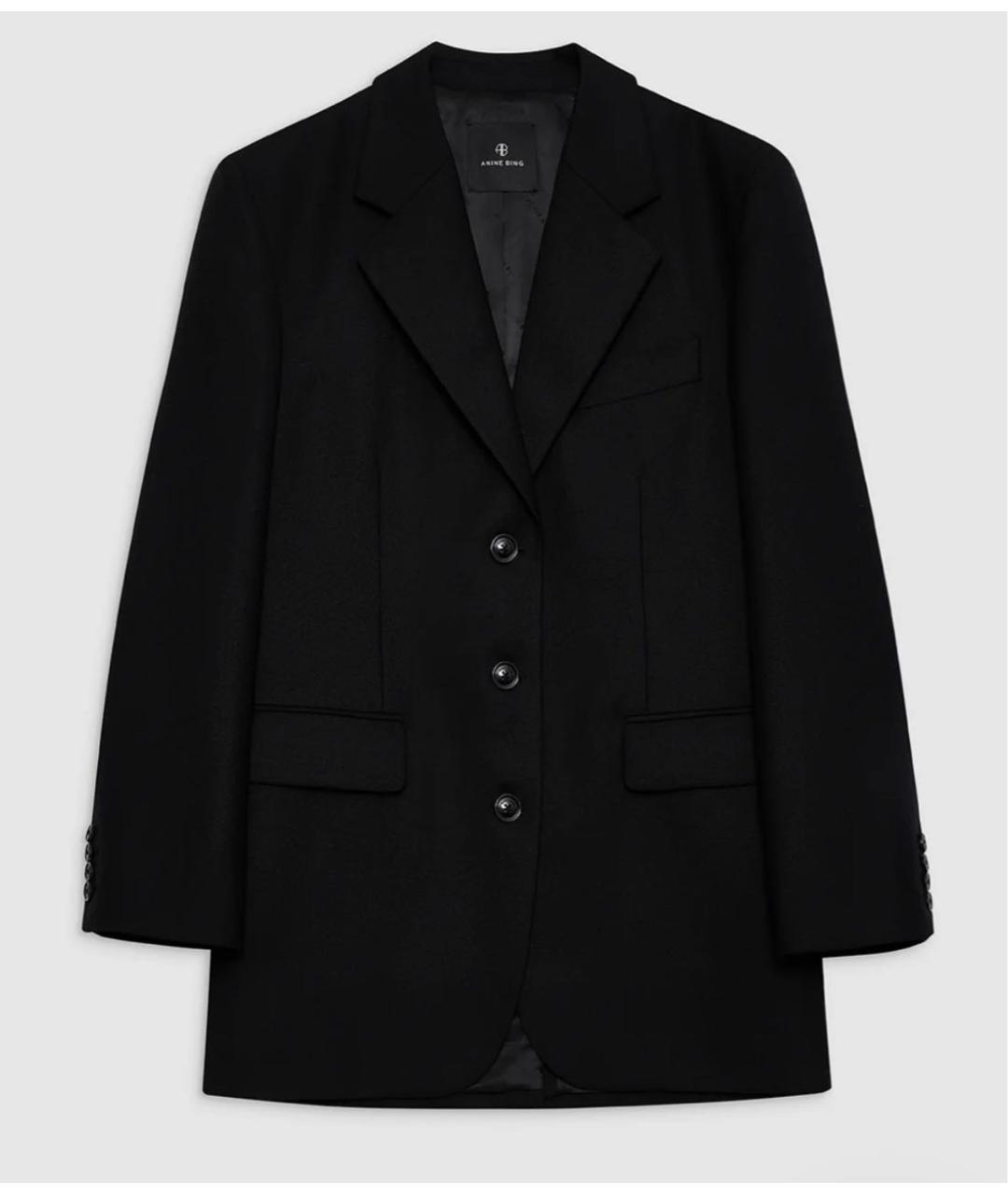ANINE BING Черный шерстяной жакет/пиджак, фото 9