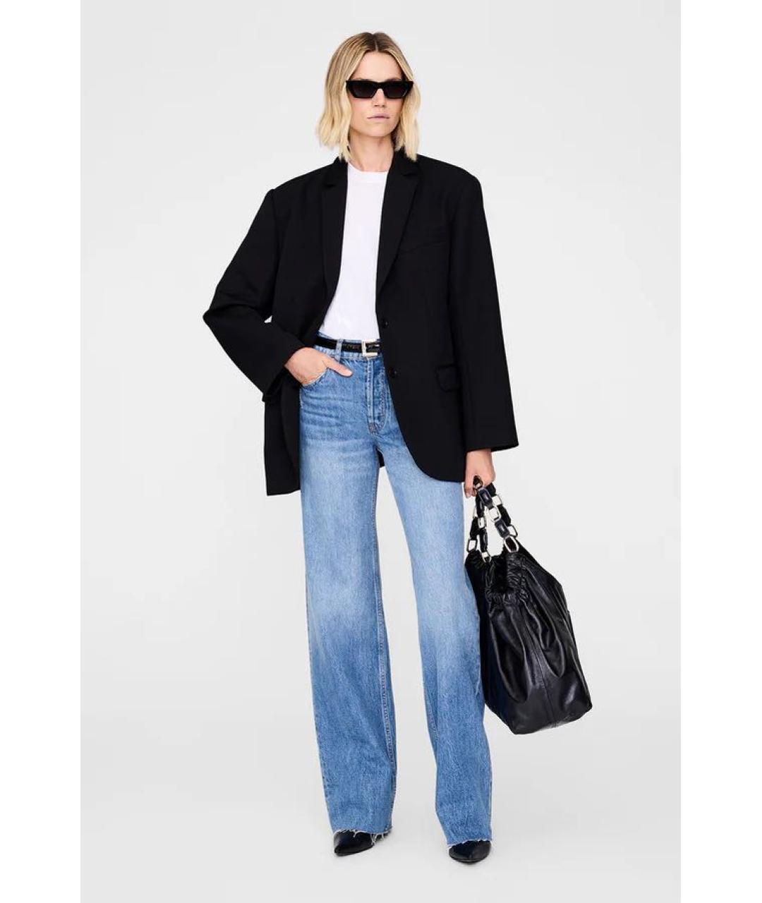 ANINE BING Черный шерстяной жакет/пиджак, фото 2