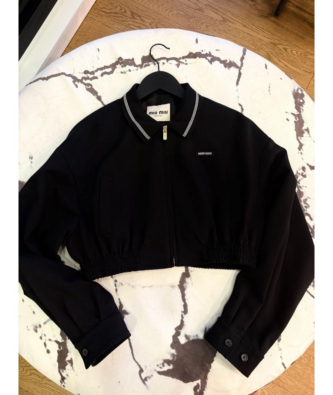 MIU MIU Черная шерстяная куртка, фото 8