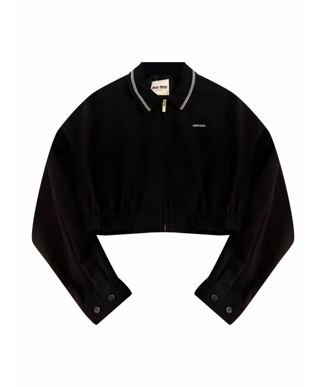 MIU MIU Черная шерстяная куртка, фото 1