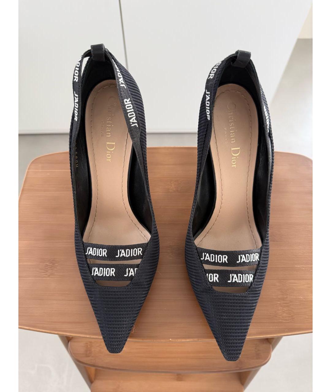 CHRISTIAN DIOR Черные текстильные туфли, фото 2