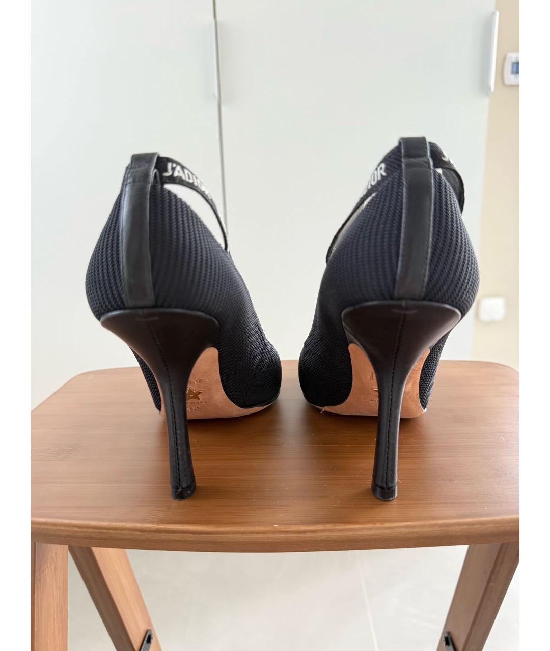 CHRISTIAN DIOR Черные текстильные туфли, фото 4