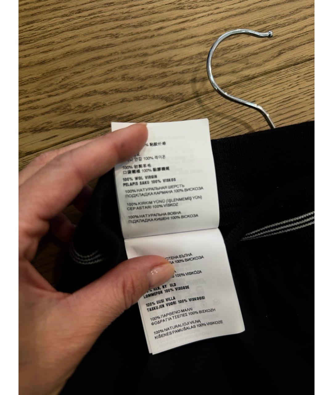 MIU MIU Черные вискозные прямые брюки, фото 4