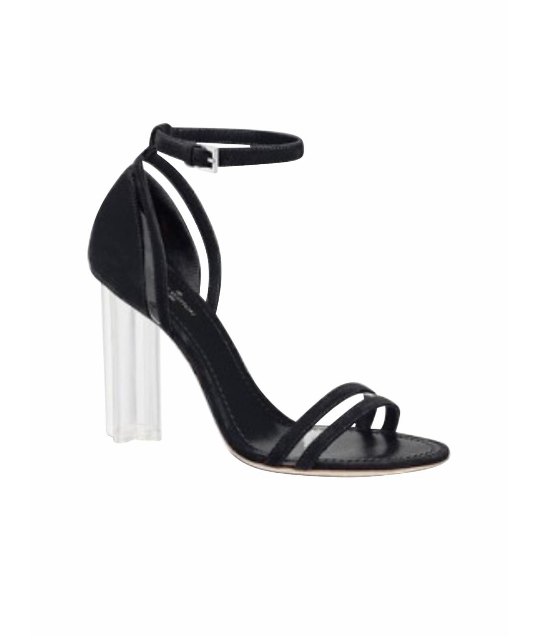 LOUIS VUITTON Черные замшевые босоножки, фото 1