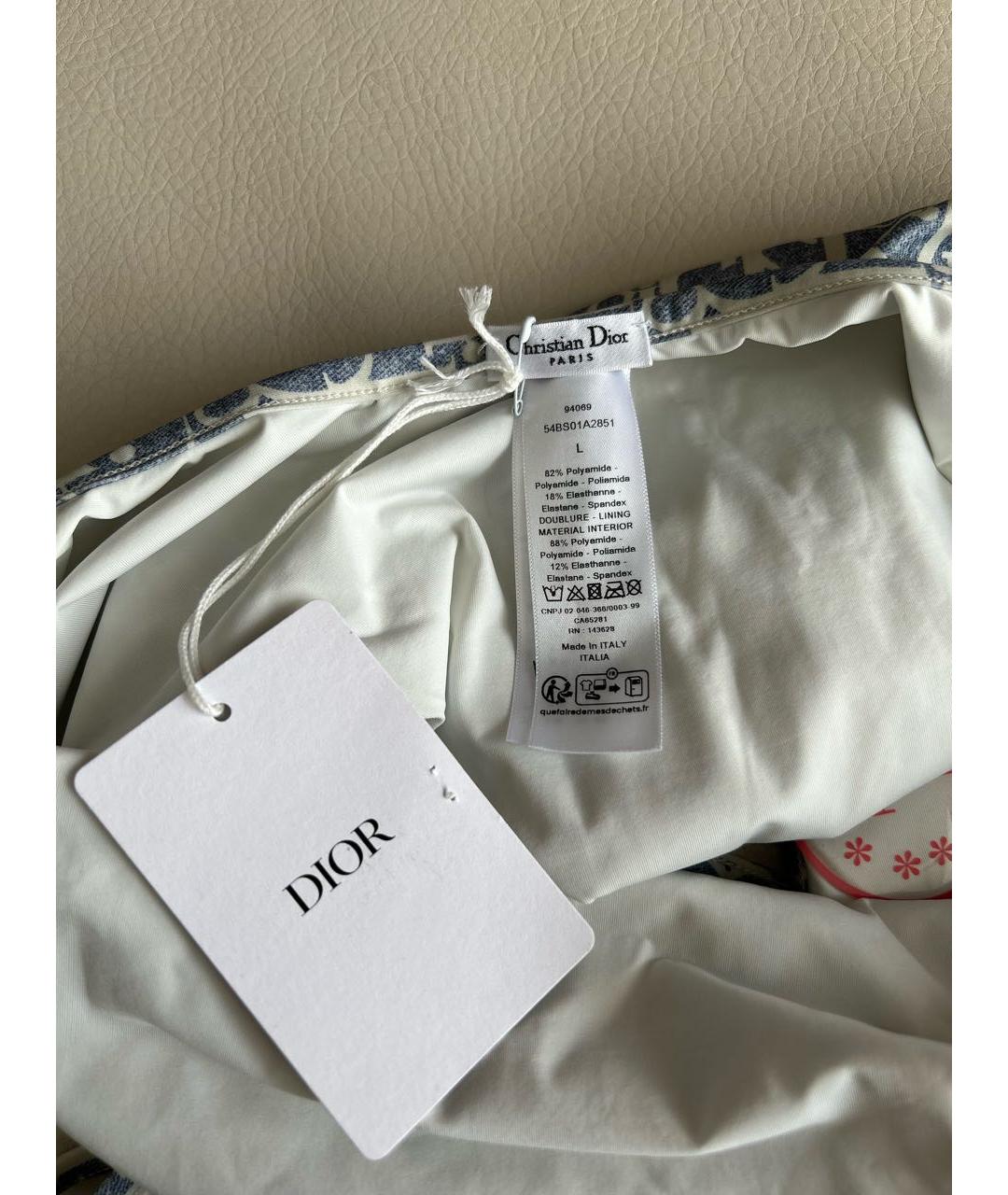 CHRISTIAN DIOR Голубой полиамидовый купальник, фото 6