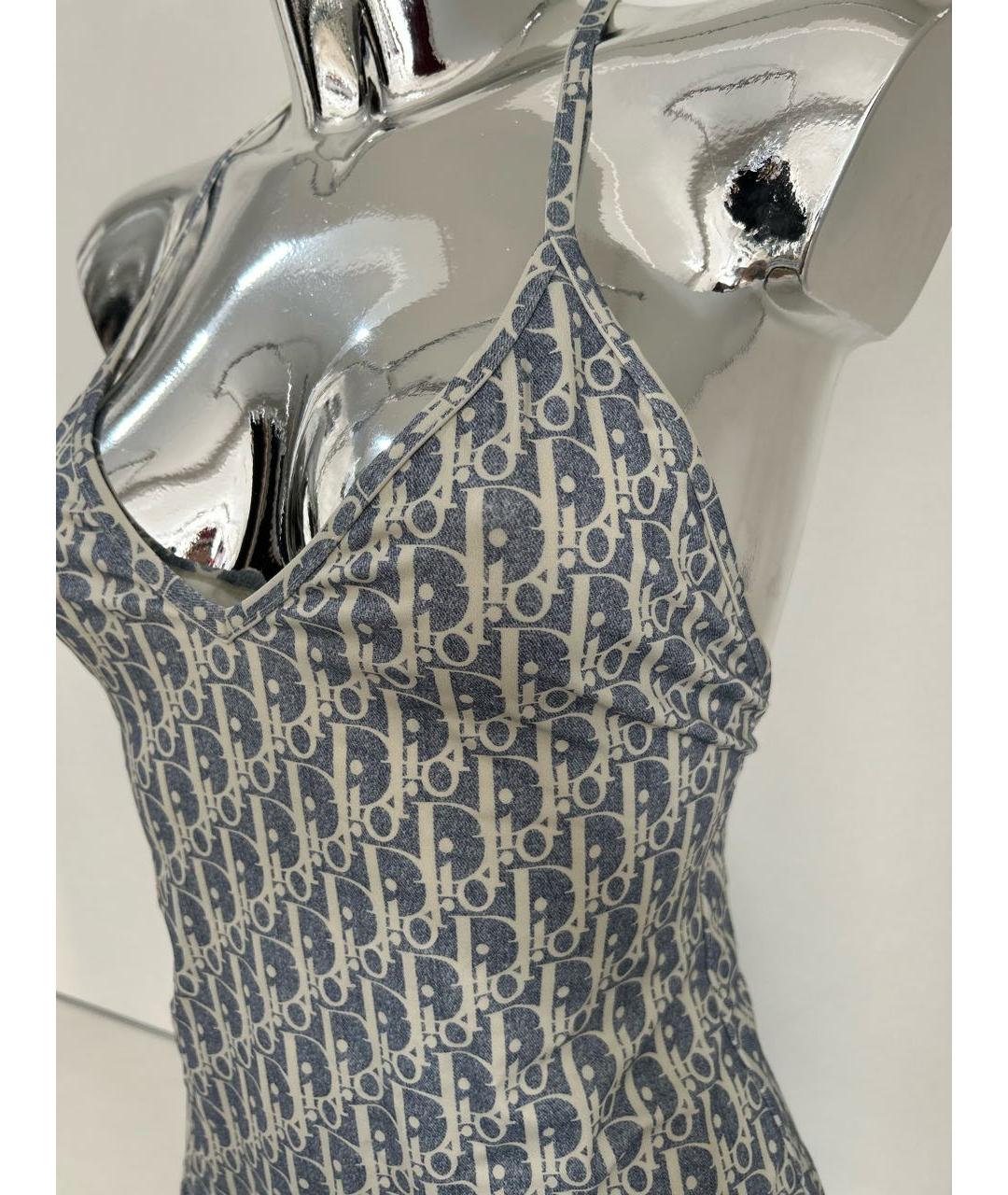 CHRISTIAN DIOR Голубой полиамидовый купальник, фото 2