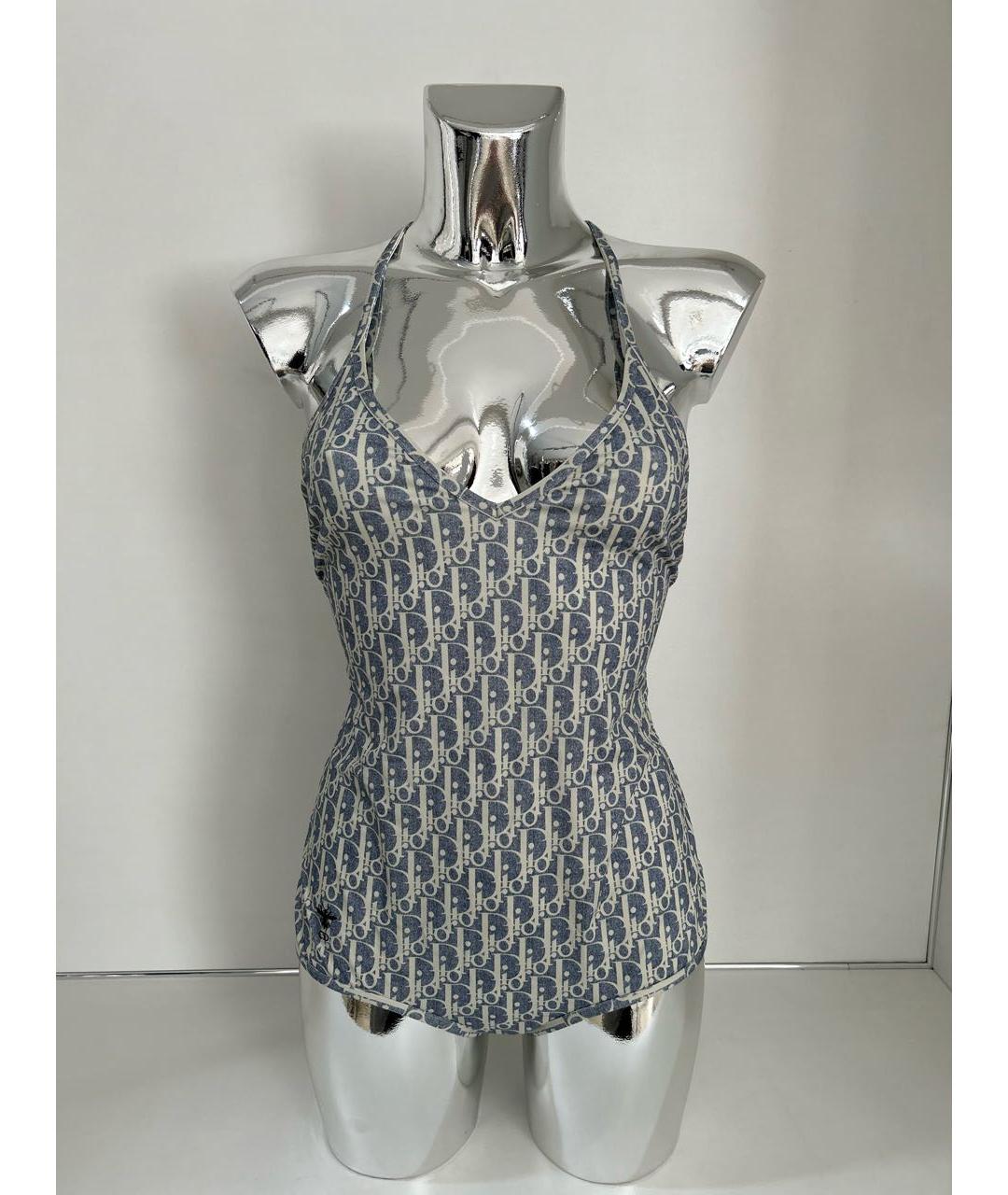 CHRISTIAN DIOR Голубой полиамидовый купальник, фото 9