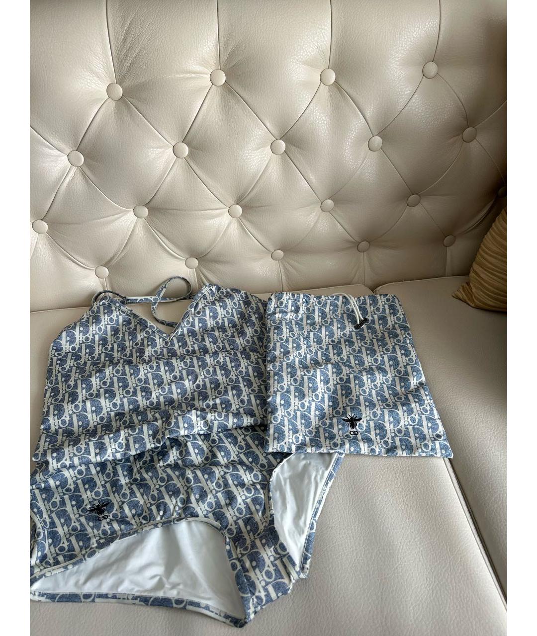 CHRISTIAN DIOR Голубой полиамидовый купальник, фото 8