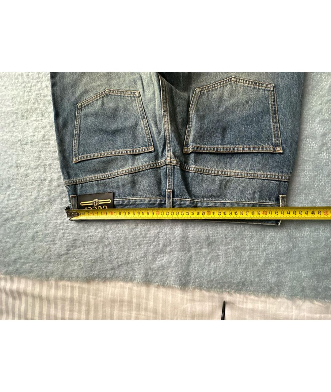 GUCCI Хлопковые прямые джинсы, фото 5