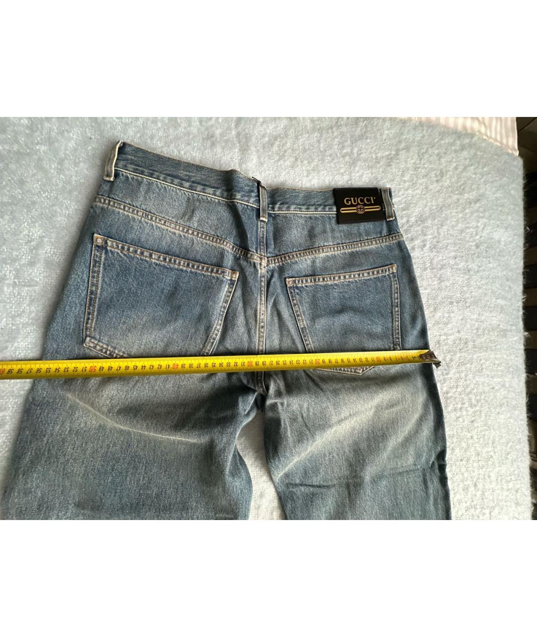 GUCCI Хлопковые прямые джинсы, фото 8