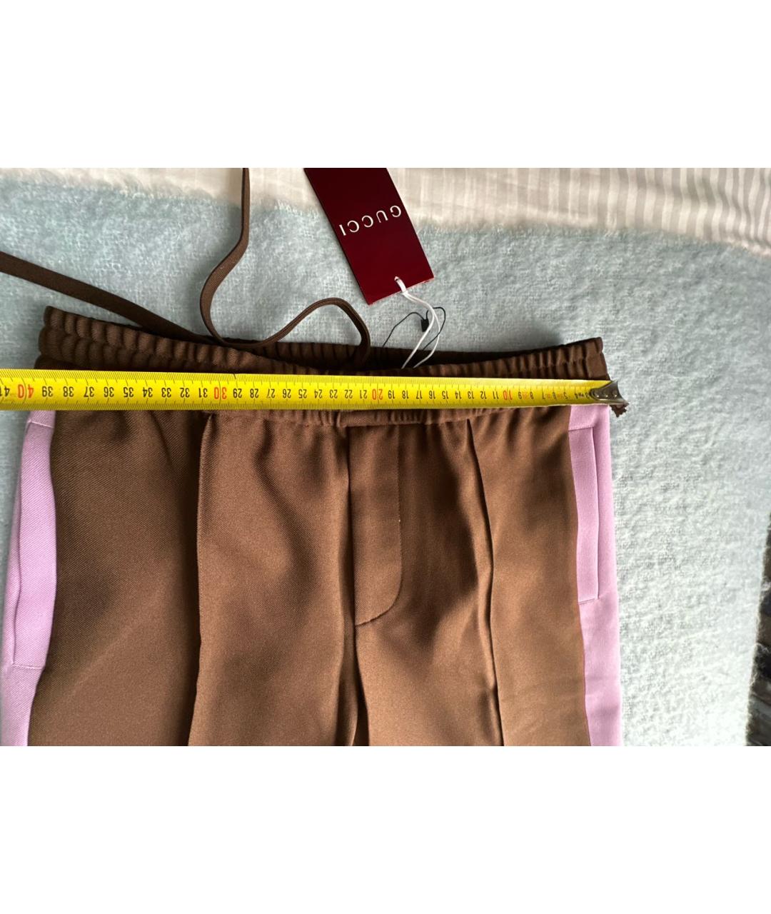 GUCCI Коричневые повседневные брюки, фото 5
