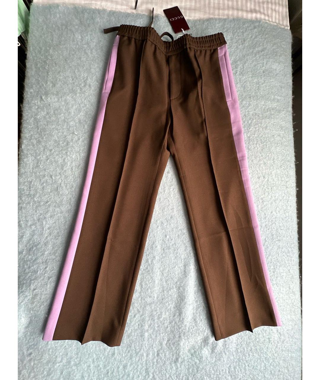GUCCI Коричневые повседневные брюки, фото 9