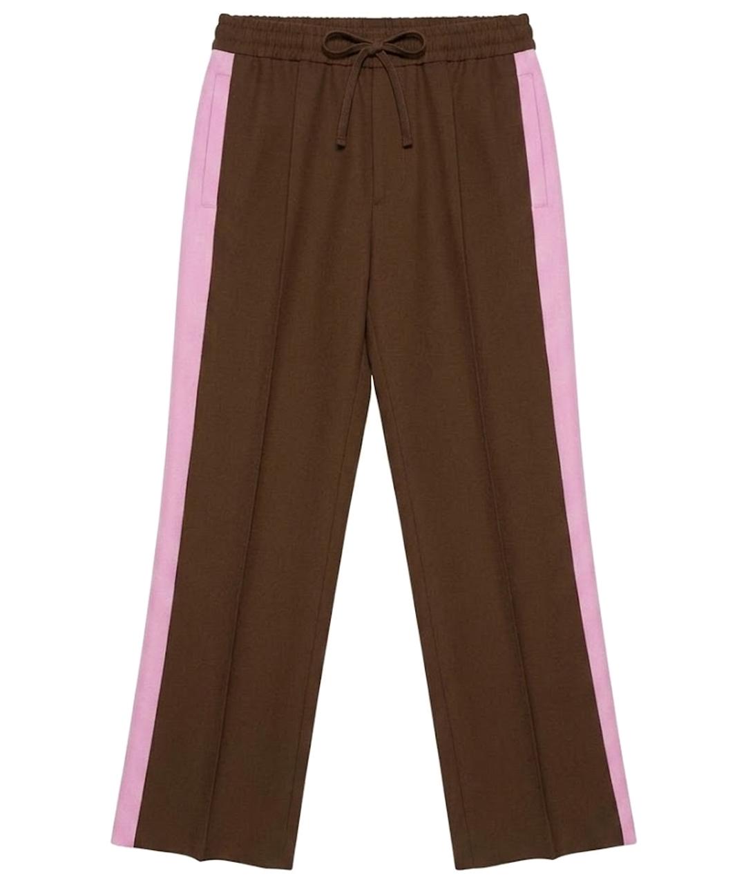 GUCCI Коричневые повседневные брюки, фото 1