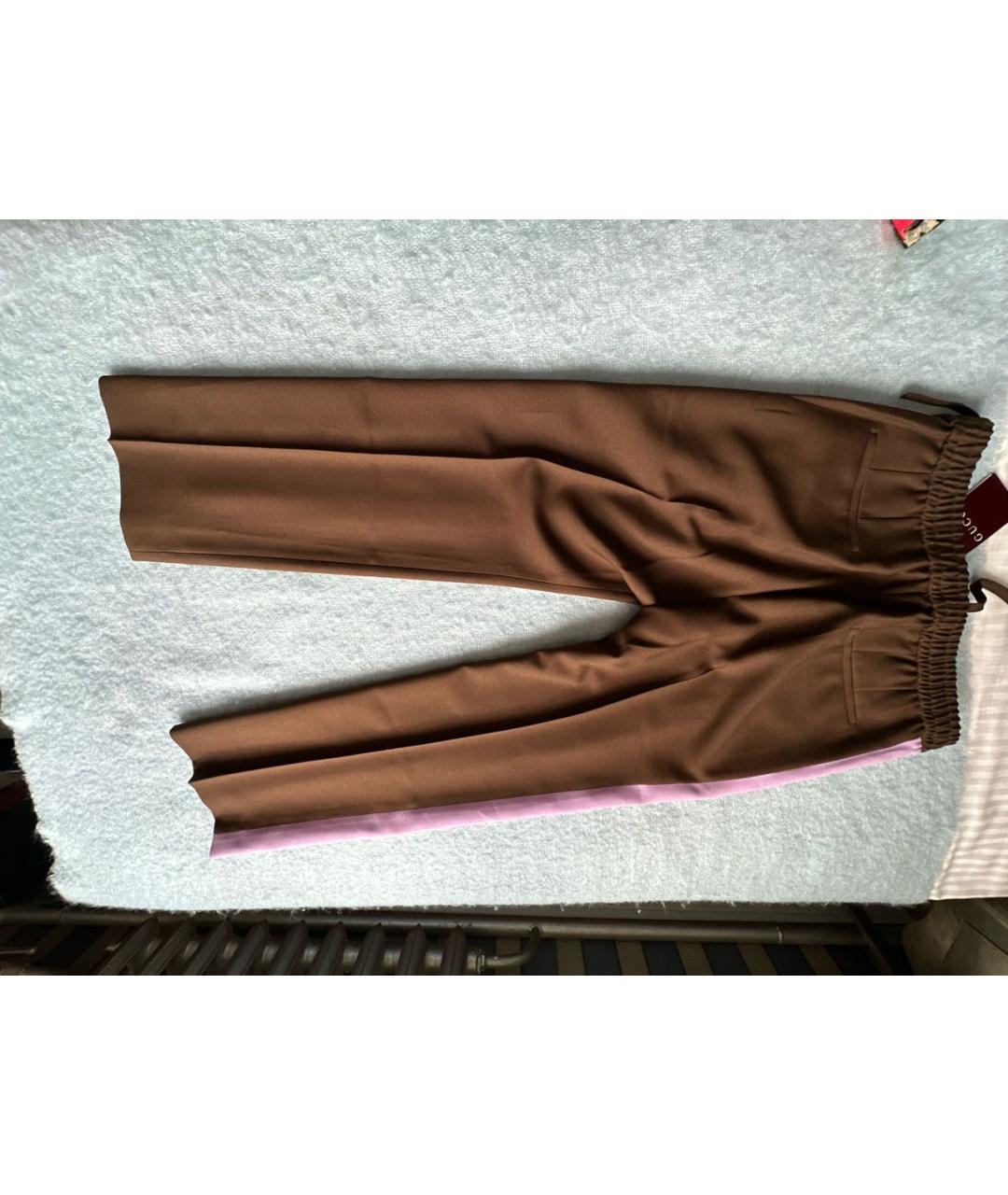GUCCI Коричневые повседневные брюки, фото 2