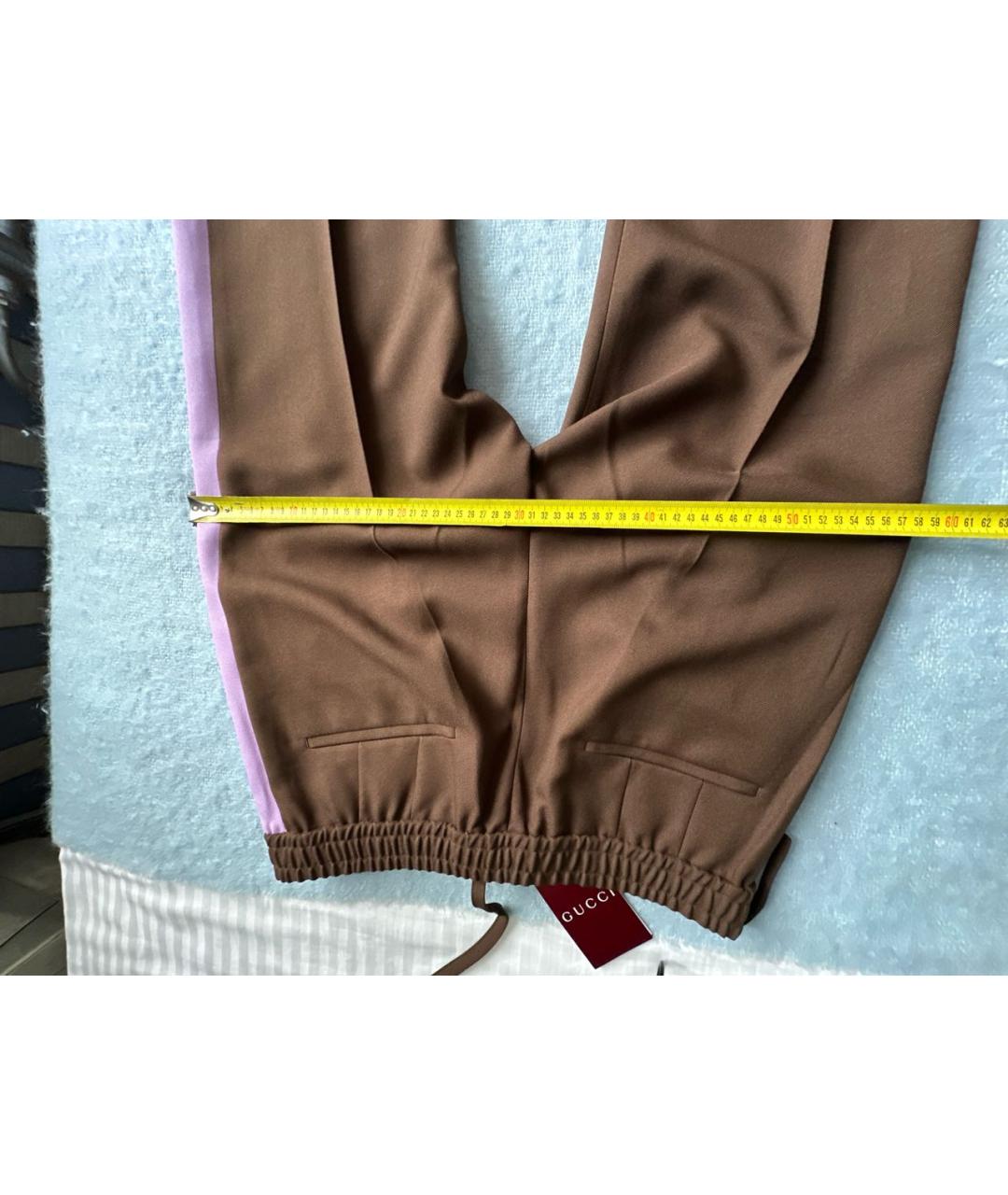 GUCCI Коричневые повседневные брюки, фото 8