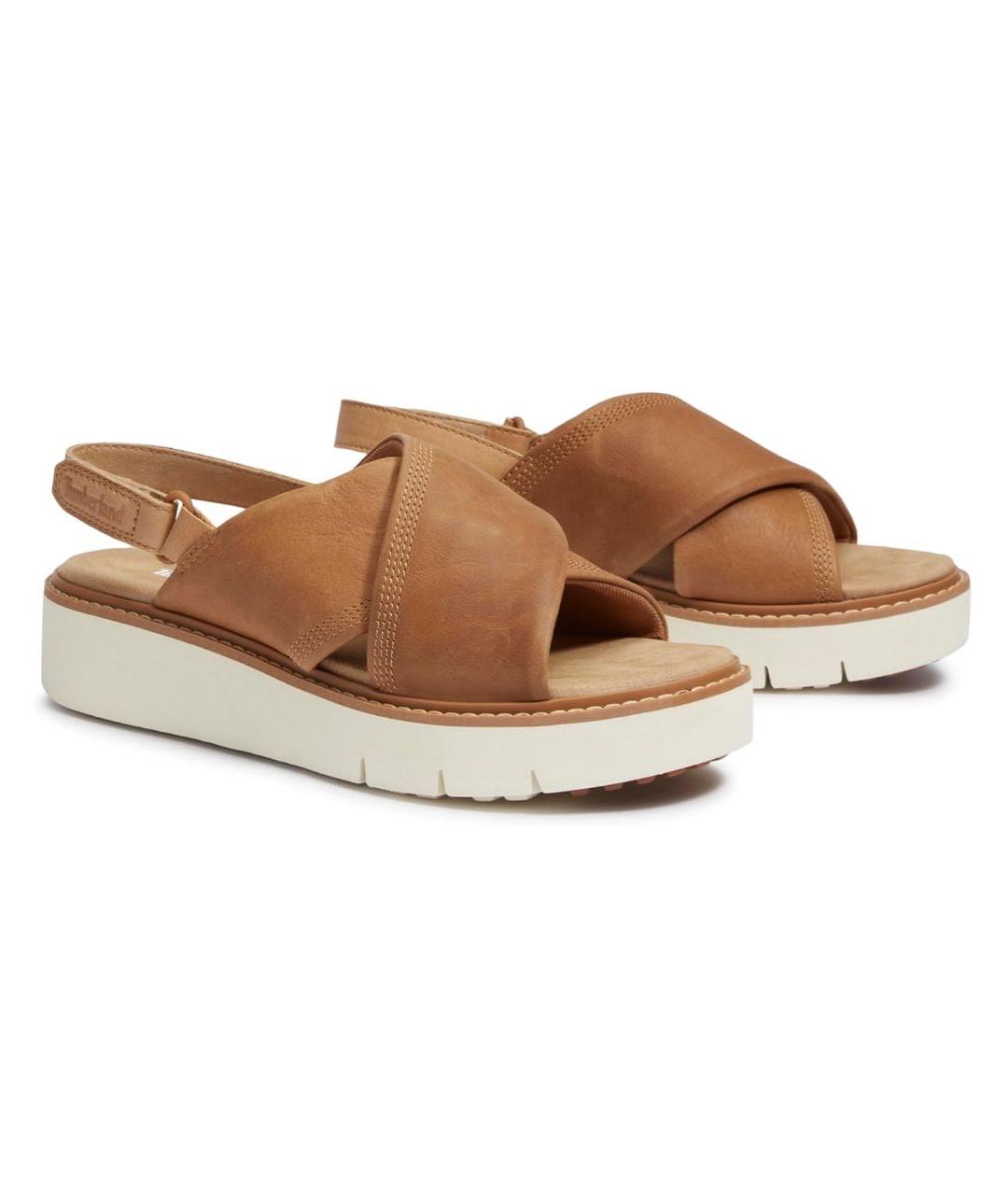 TIMBERLAND Коричневые кожаные сандалии, фото 2