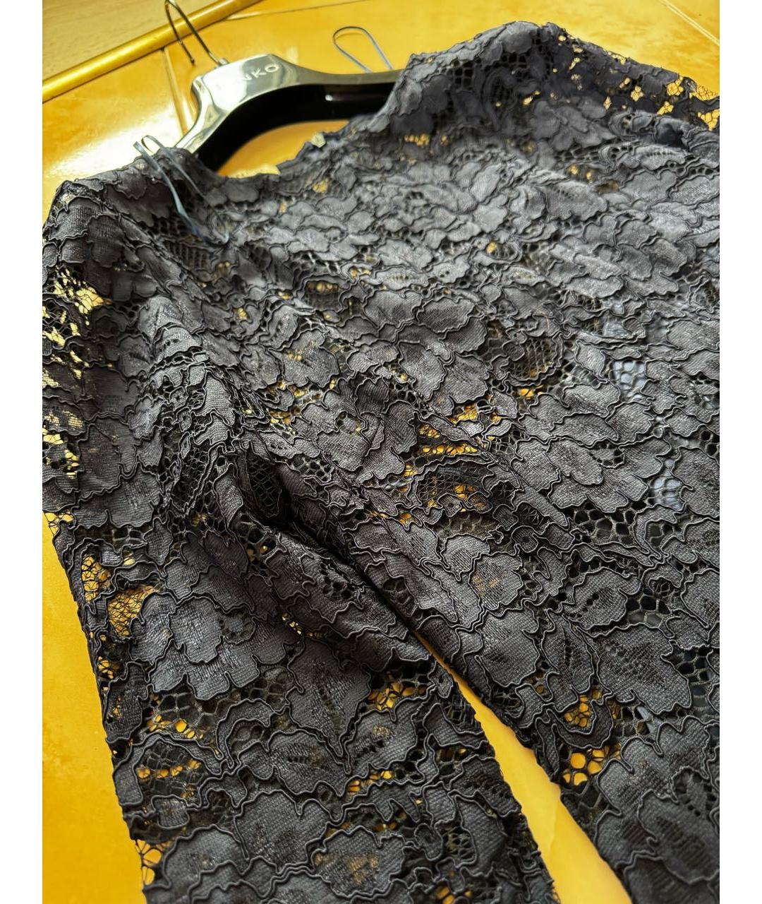 PINKO Темно-синее полиамидовое вечернее платье, фото 4