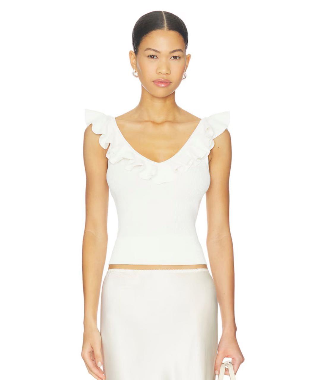 ZIMMERMANN Белая вискозная майка, фото 3