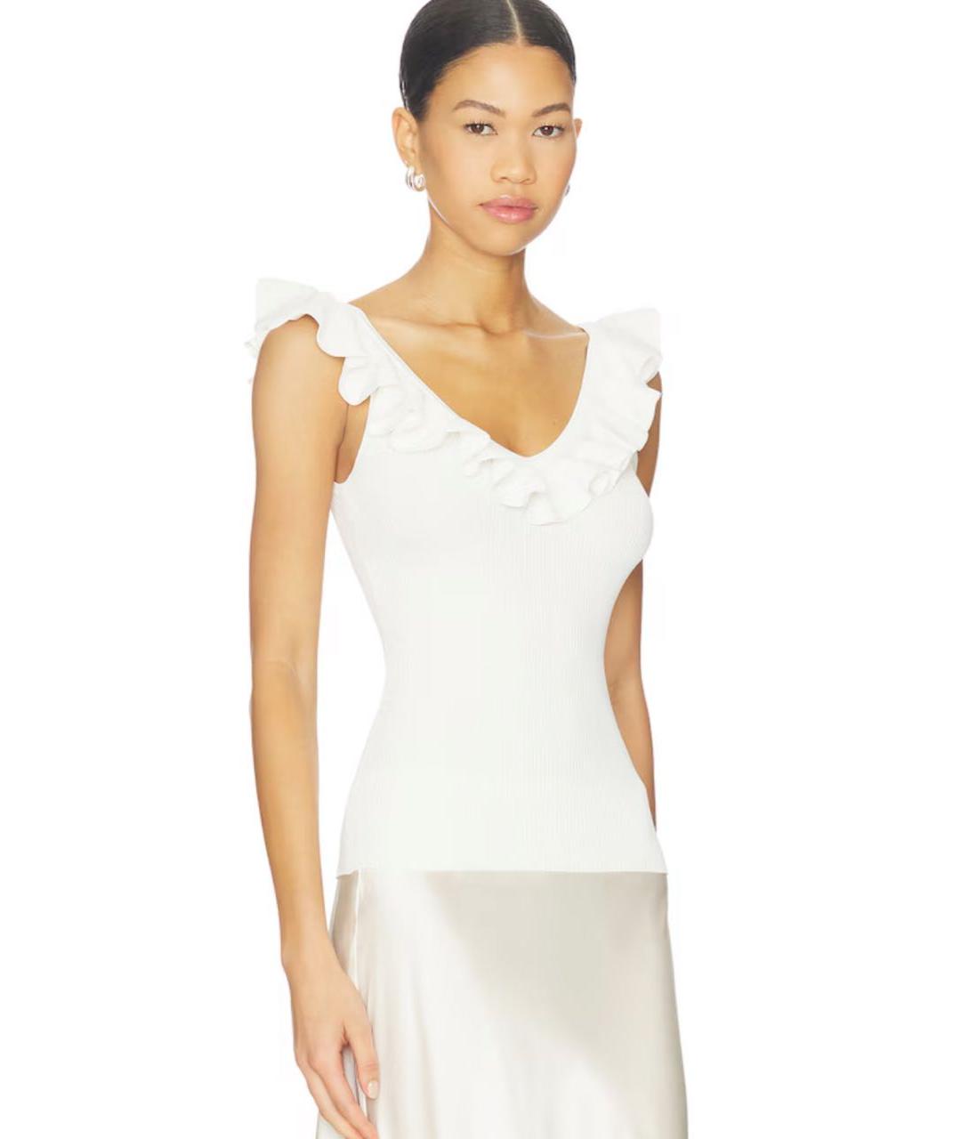 ZIMMERMANN Белая вискозная майка, фото 4