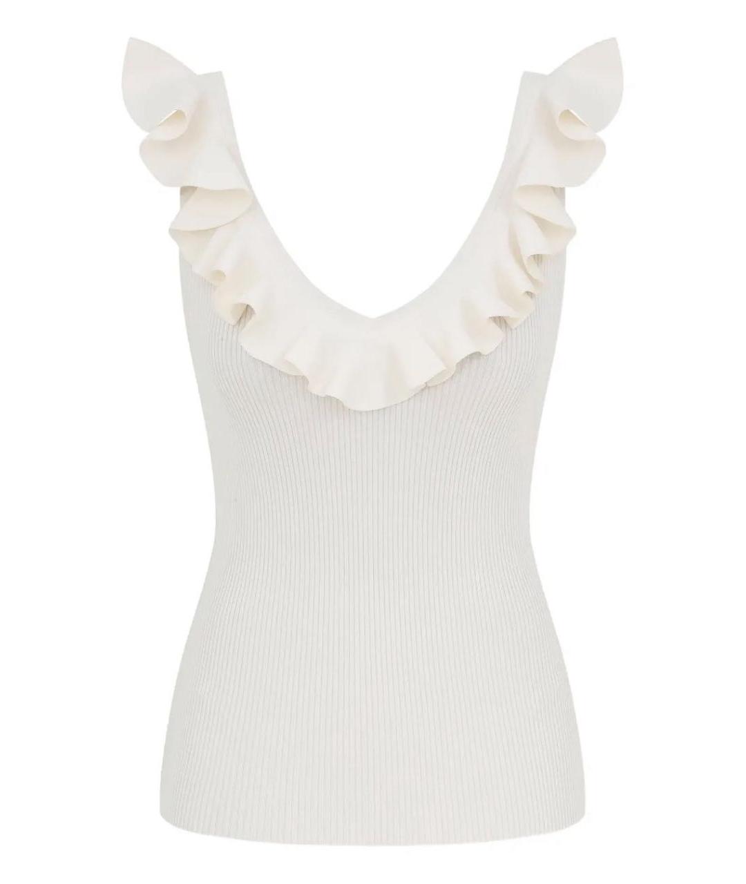 ZIMMERMANN Белая вискозная майка, фото 1