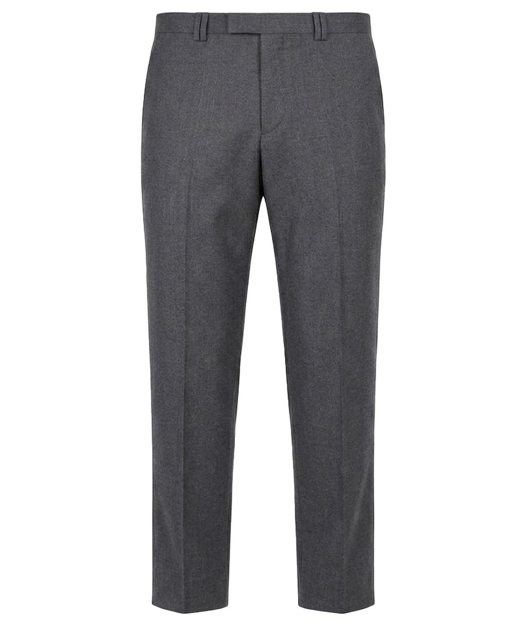 HUGO Серые шерстяные классические брюки, фото 1