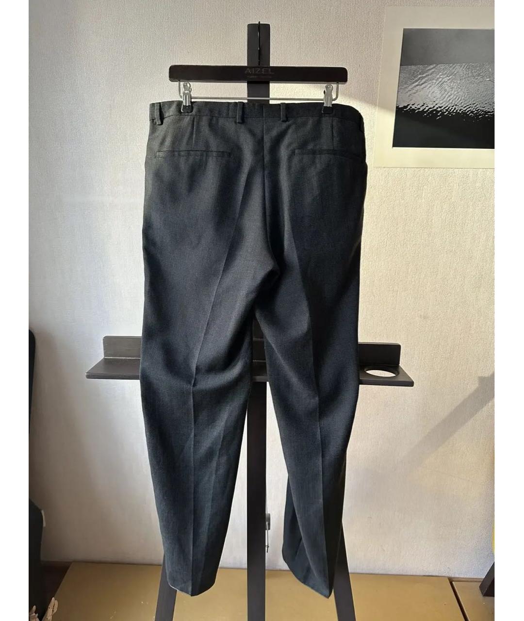 HUGO Серые шерстяные классические брюки, фото 2