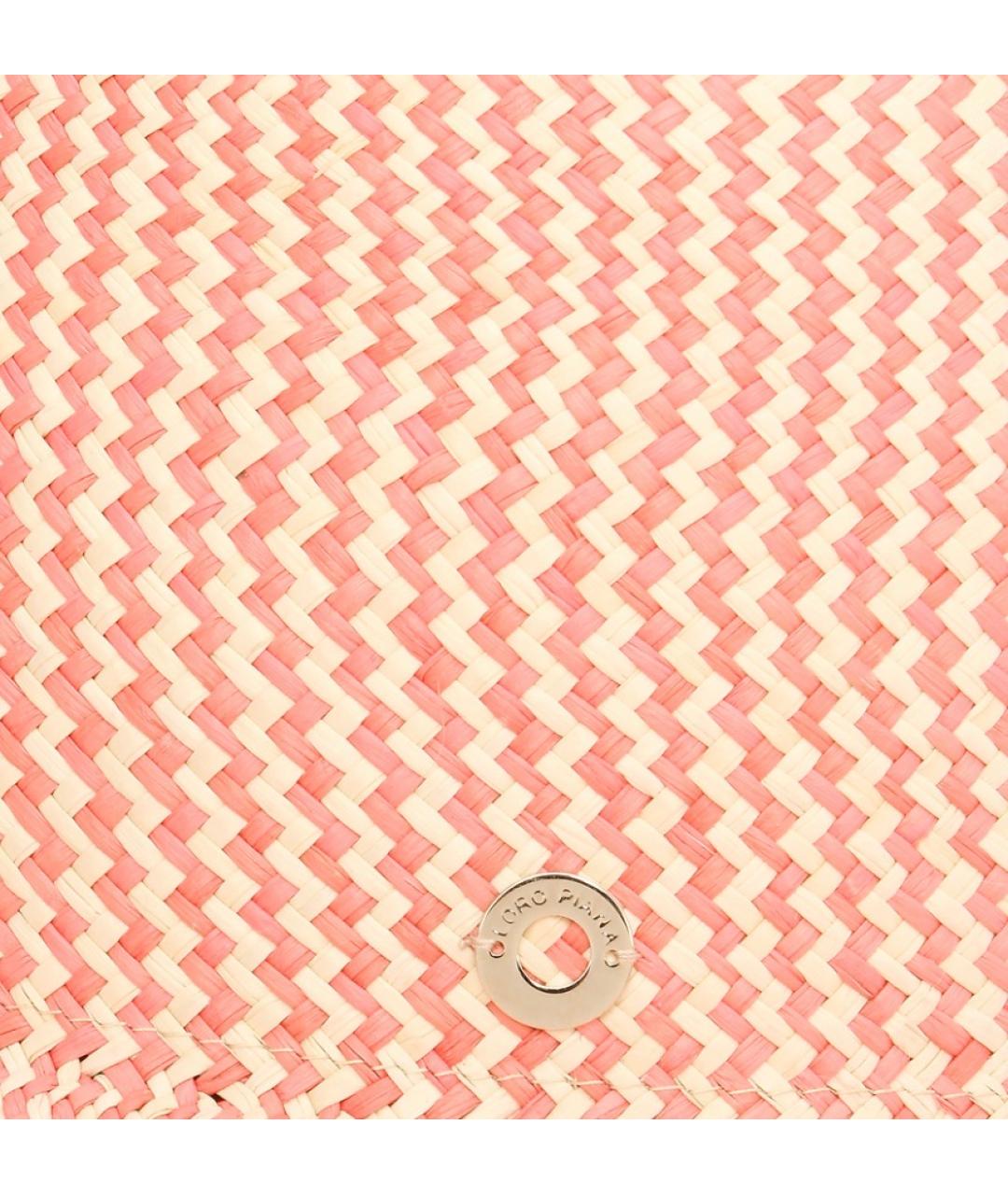 LORO PIANA Красная соломенная шляпа, фото 3