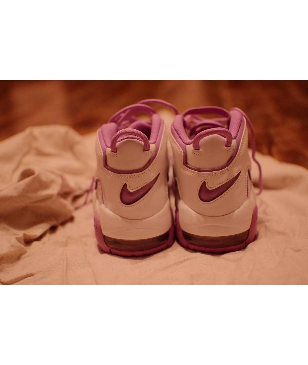 NIKE Фуксия кожаные кроссовки, фото 4