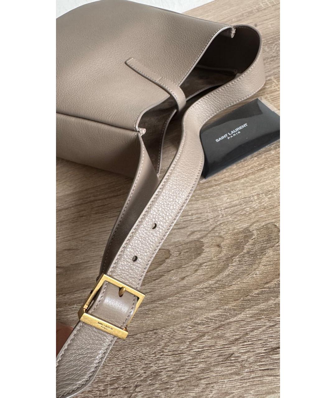 SAINT LAURENT Кожаная сумка тоут, фото 8