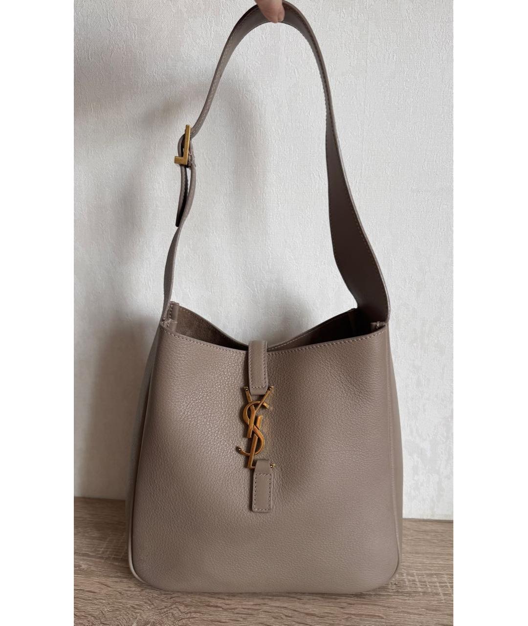 SAINT LAURENT Кожаная сумка тоут, фото 9