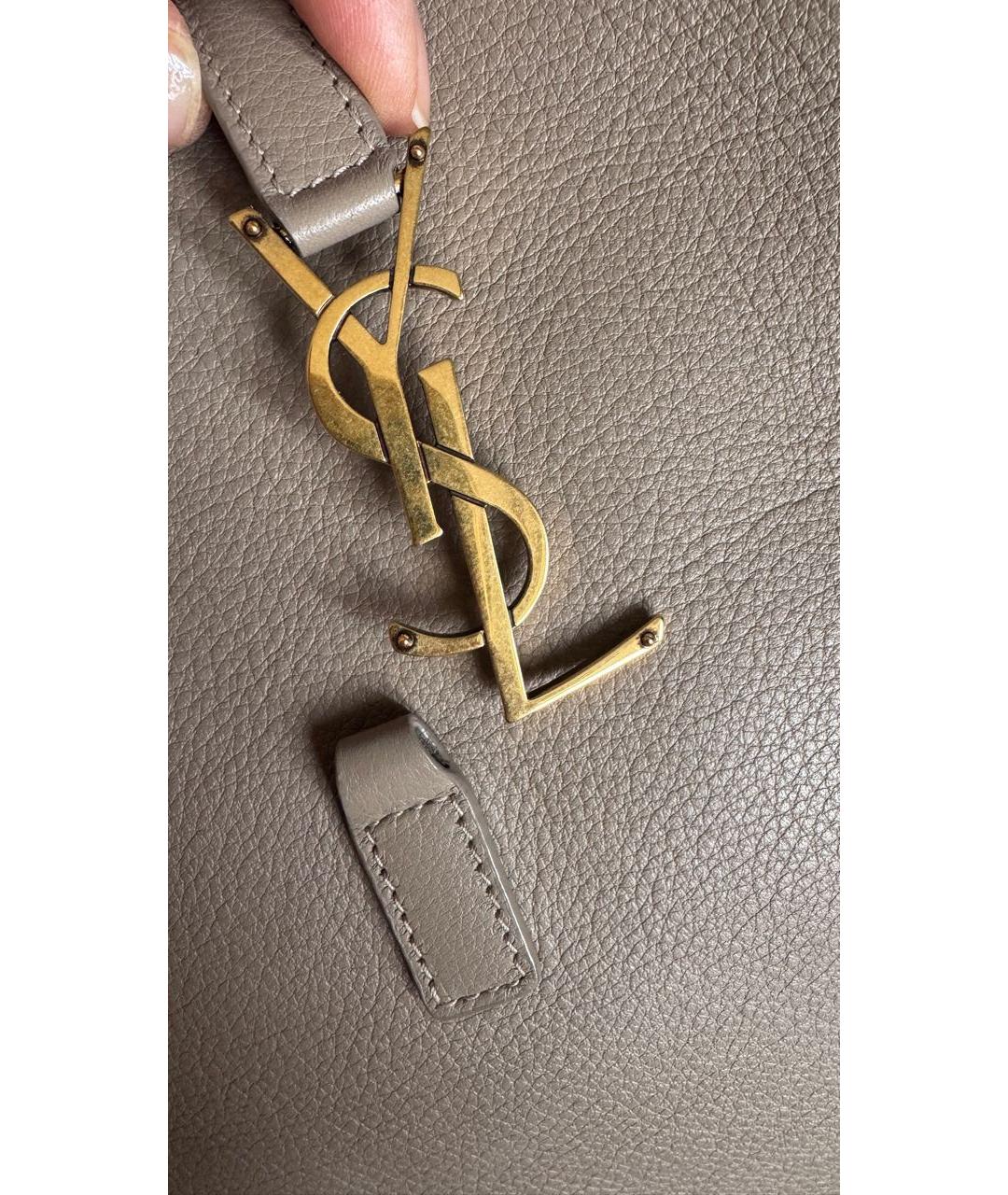 SAINT LAURENT Кожаная сумка тоут, фото 7