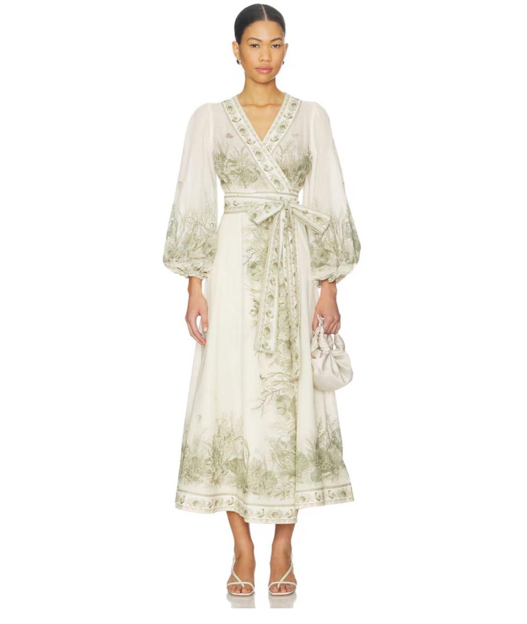 ZIMMERMANN Белое хлопковое повседневное платье, фото 3