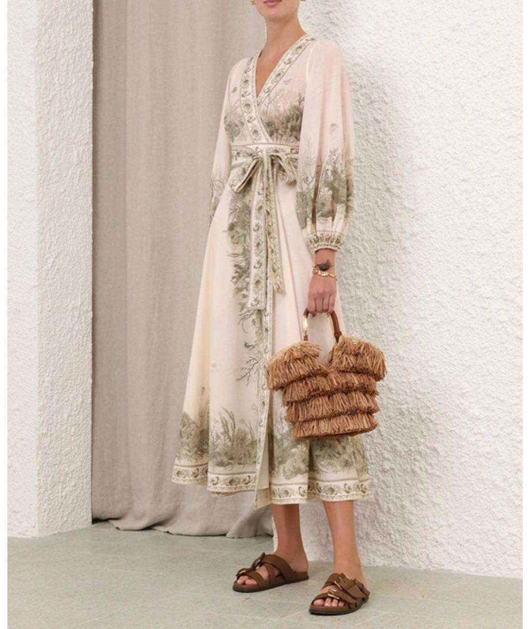 ZIMMERMANN Белое хлопковое повседневное платье, фото 7