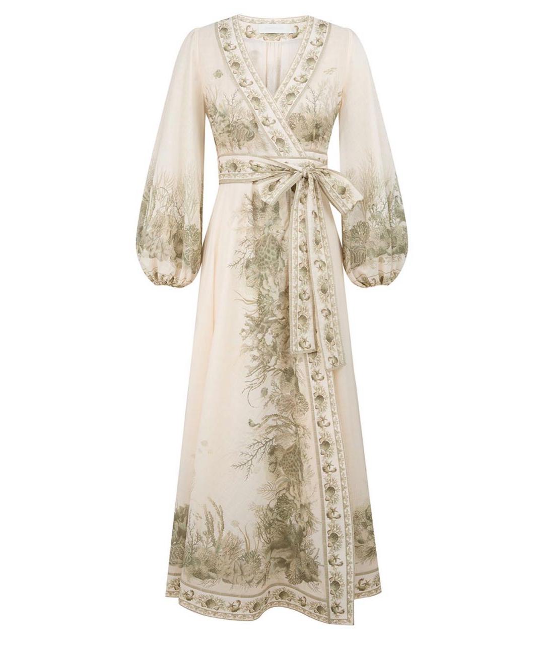 ZIMMERMANN Белое хлопковое повседневное платье, фото 9