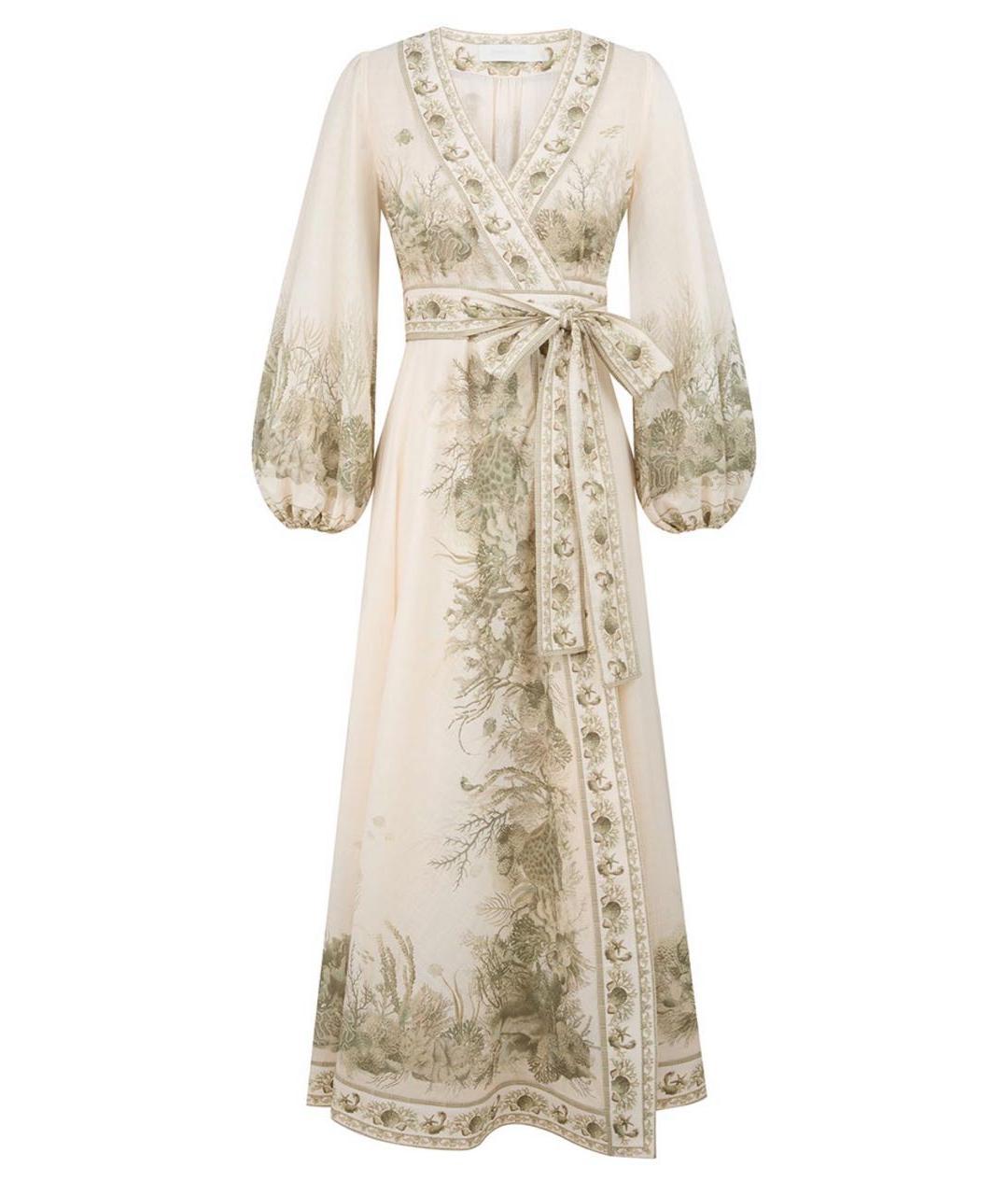 ZIMMERMANN Белое хлопковое повседневное платье, фото 1