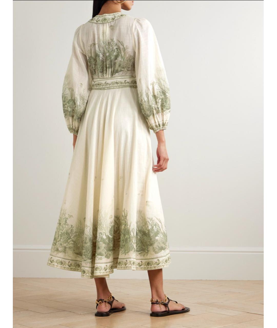 ZIMMERMANN Белое хлопковое повседневное платье, фото 8