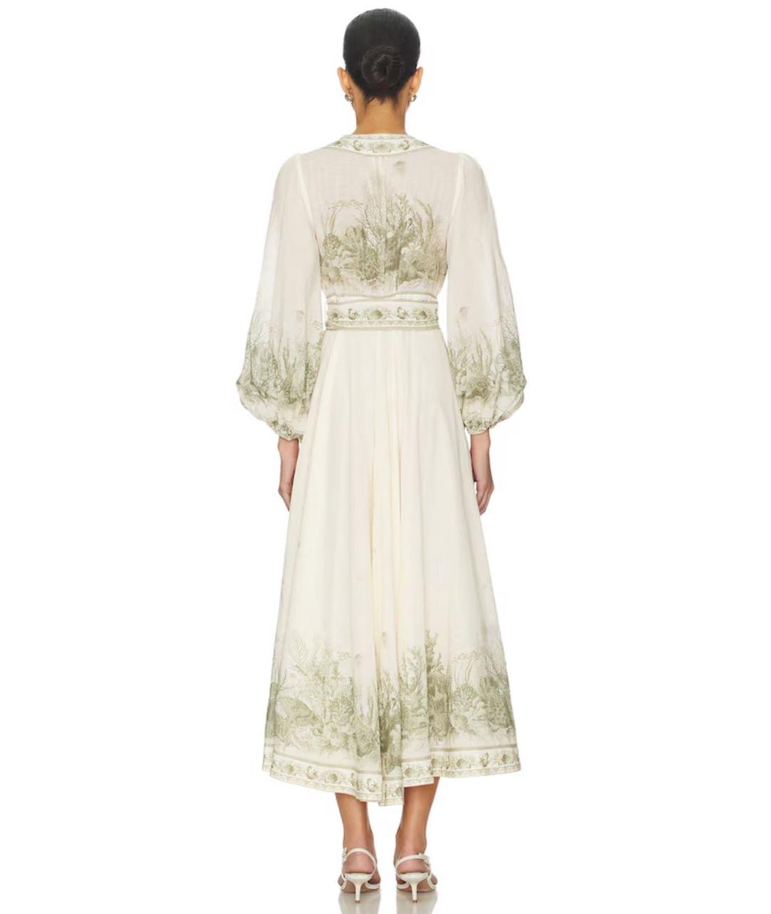 ZIMMERMANN Белое хлопковое повседневное платье, фото 5