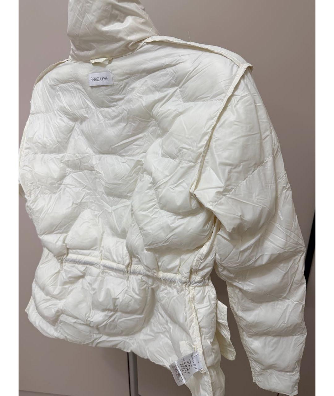 PATRIZIA PEPE Белая полиэстеровая куртка, фото 3