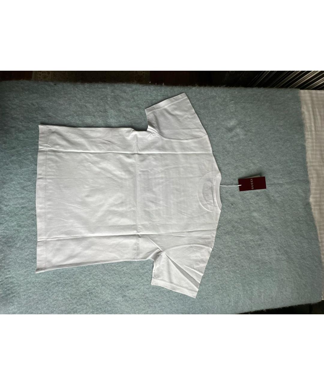 GUCCI Белая хлопковая футболка, фото 2