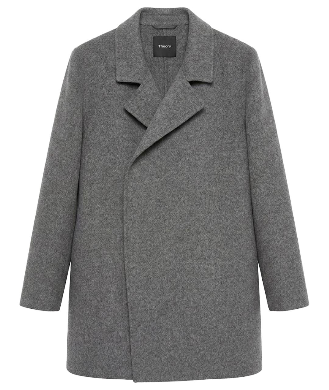 THEORY Серое шерстяное пальто, фото 1