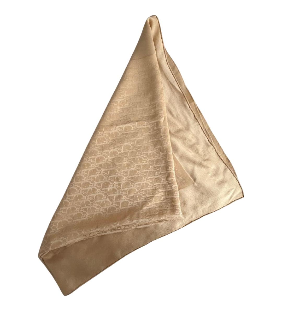 CHRISTIAN DIOR Бежевый платок, фото 1