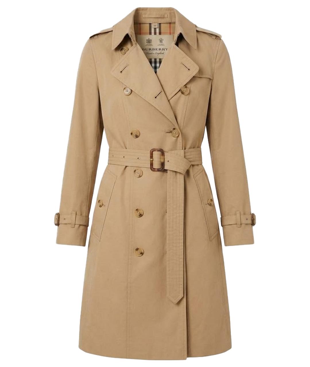 BURBERRY Бежевый хлопковый тренч/плащ, фото 1