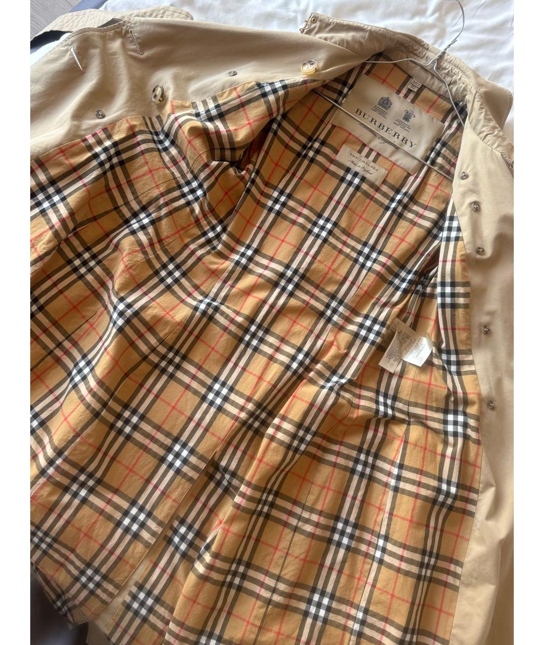 BURBERRY Бежевый хлопковый тренч/плащ, фото 7