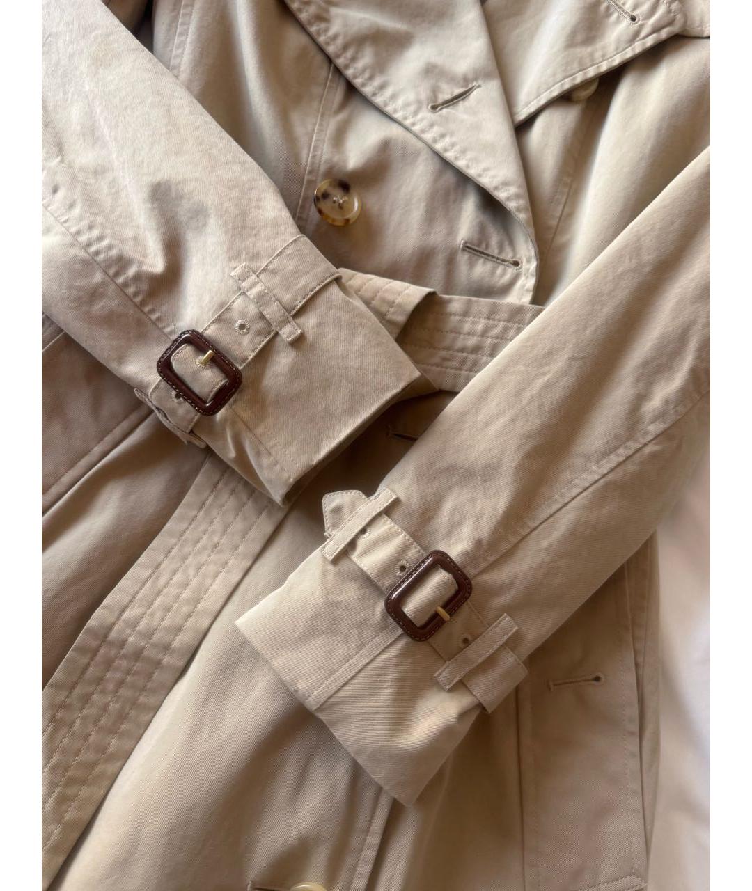 BURBERRY Бежевый хлопковый тренч/плащ, фото 4