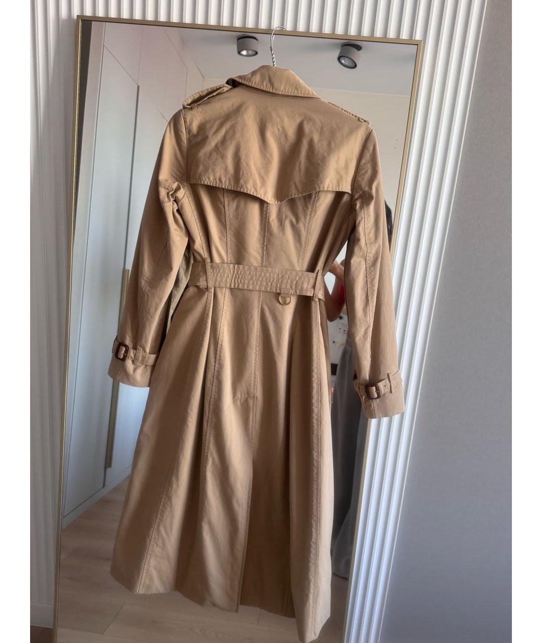 BURBERRY Бежевый хлопковый тренч/плащ, фото 2