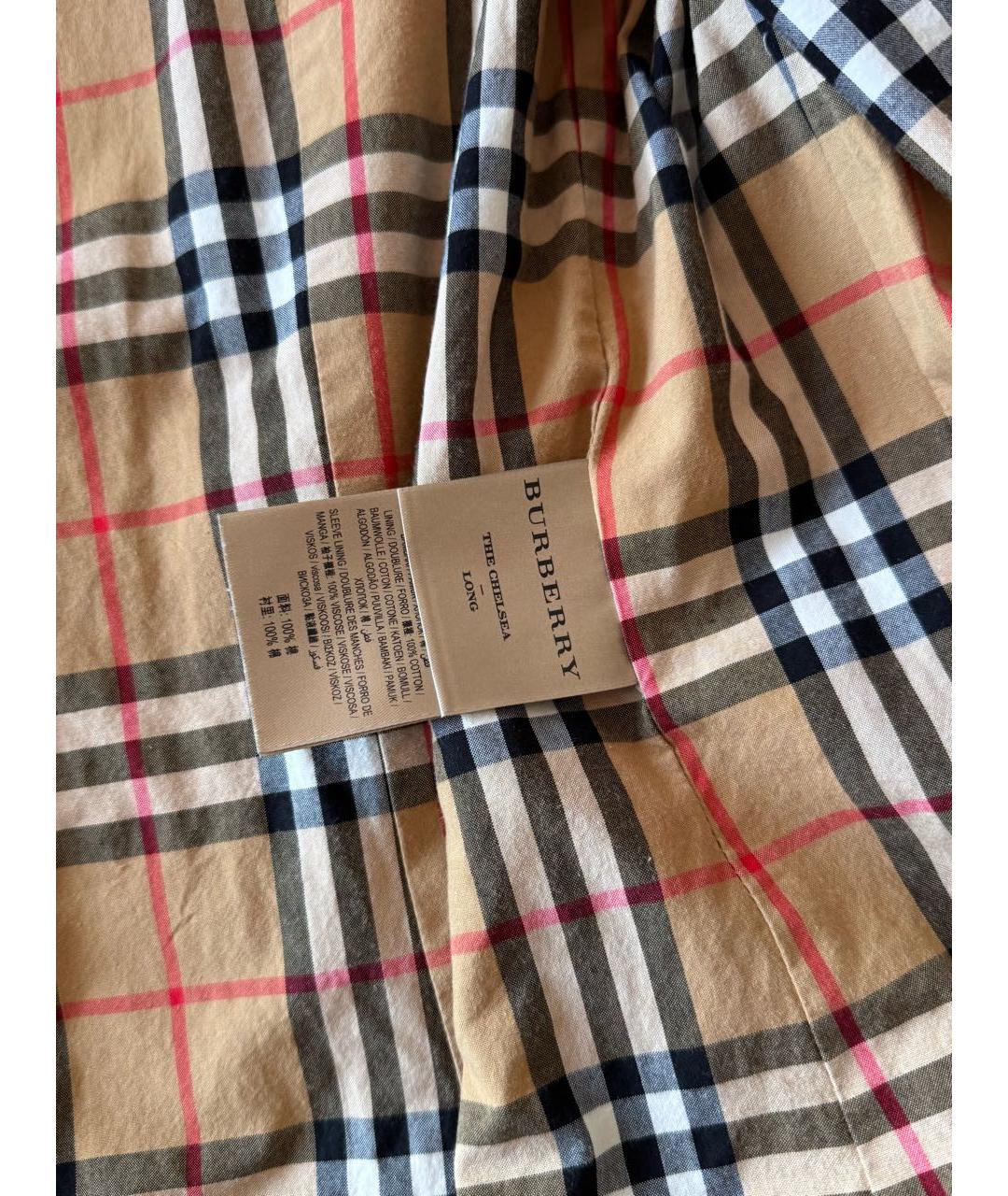 BURBERRY Бежевый хлопковый тренч/плащ, фото 8