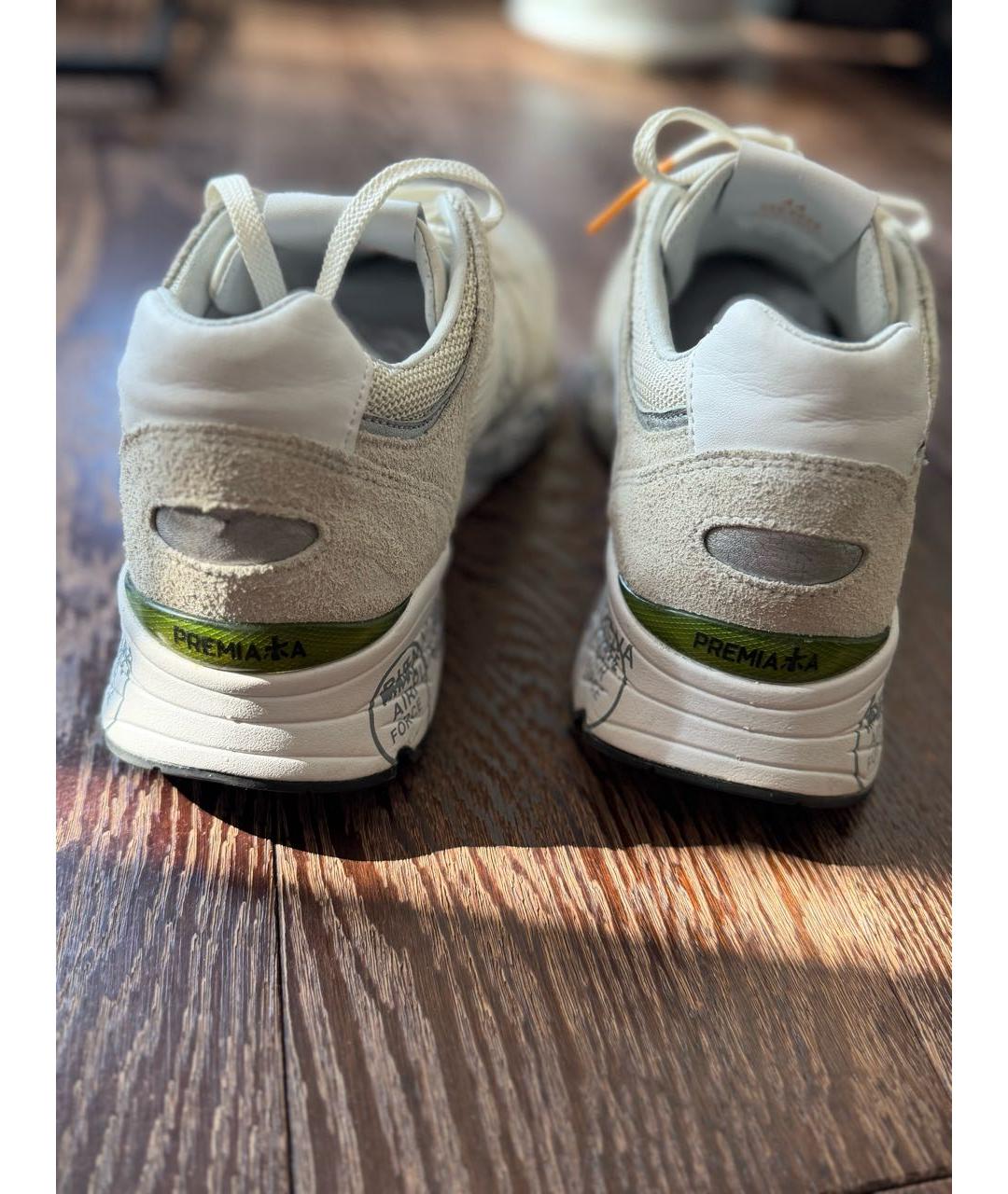 PREMIATA Бежевые замшевые низкие кроссовки / кеды, фото 4