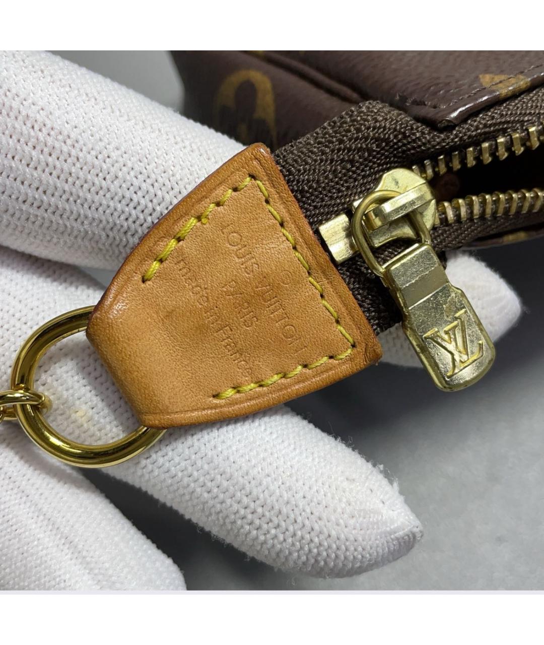 LOUIS VUITTON Коричневая сумка с короткими ручками из искусственной кожи, фото 7