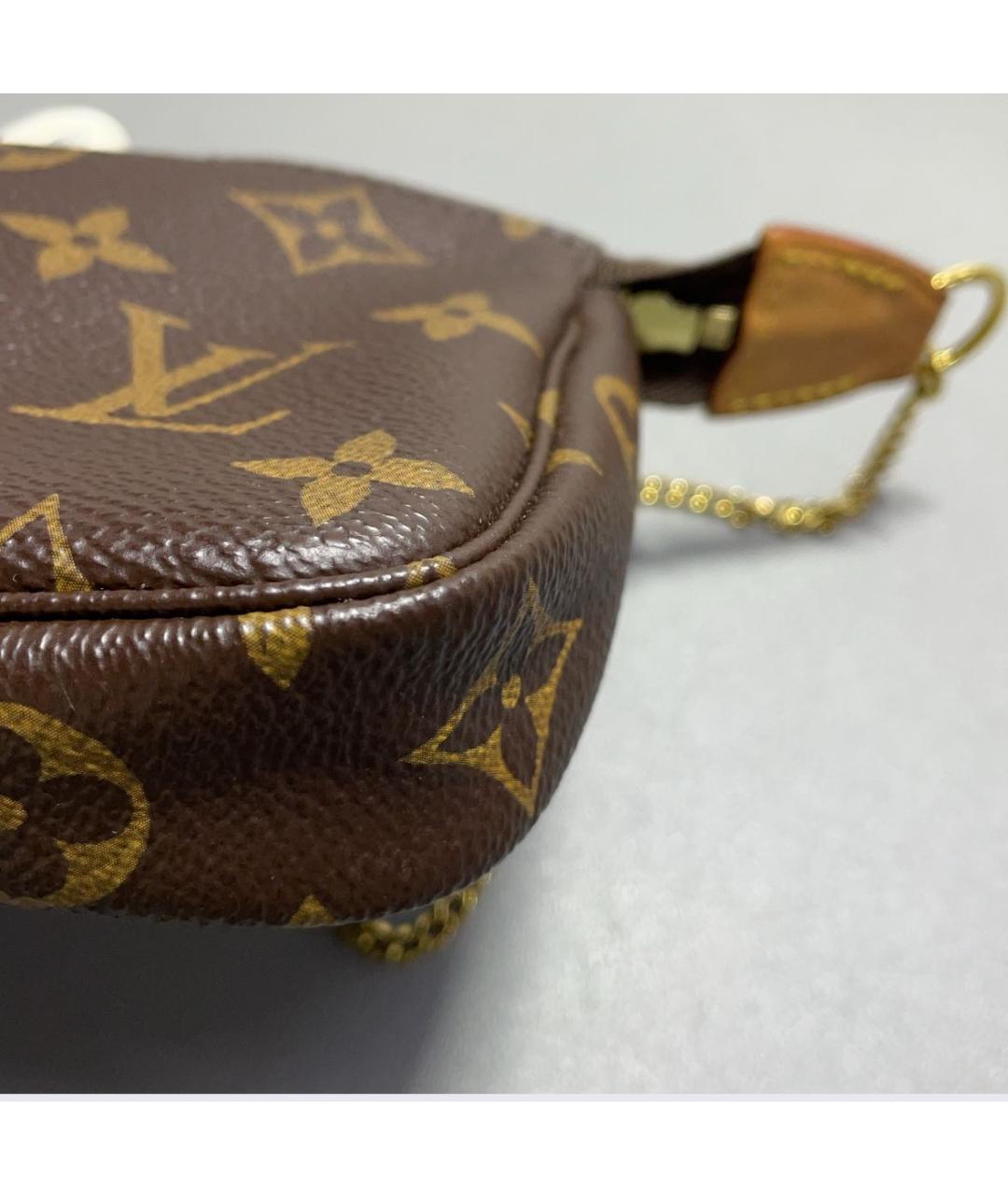 LOUIS VUITTON Коричневая сумка с короткими ручками из искусственной кожи, фото 6